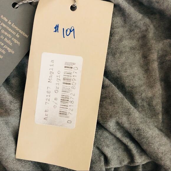 NEW LOLA grey mohair Viscose floral boho lagenlook tunic ruffle mesh sweater OS - Picture 9 of 10